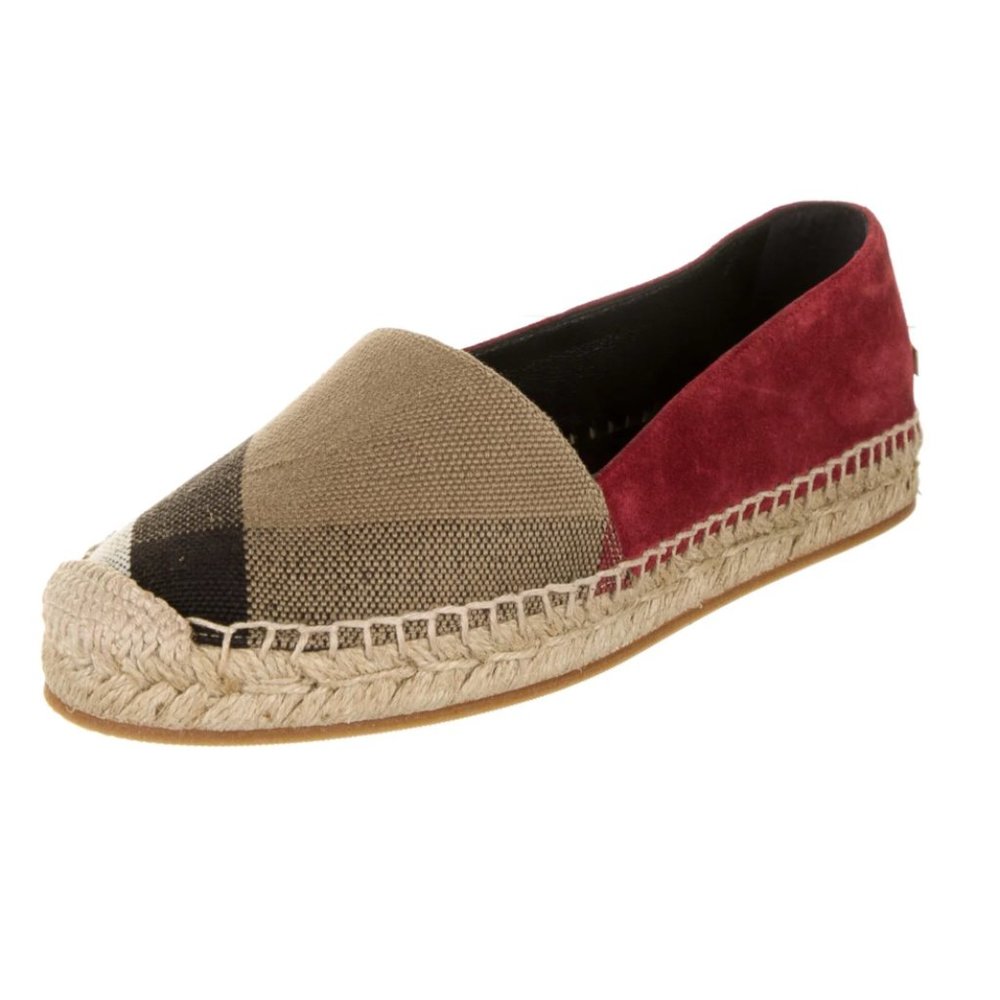 Burberry Hodgeson Espadrille Suede Flats